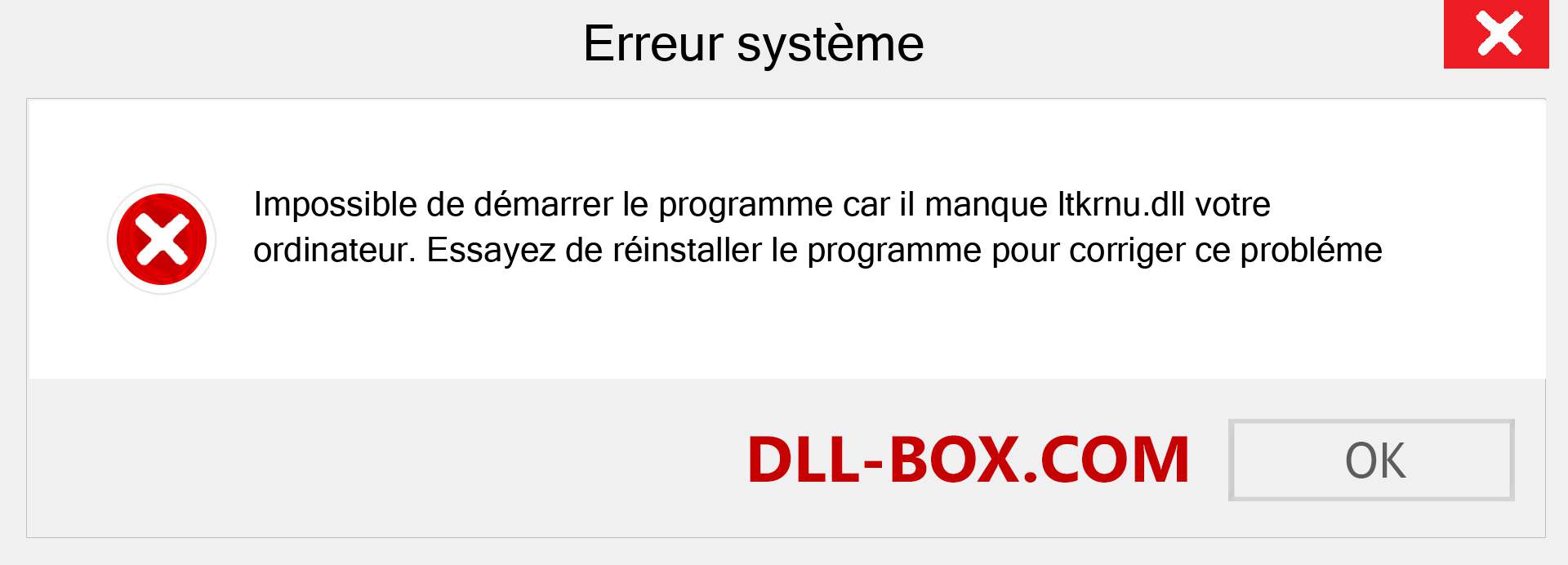 Le fichier ltkrnu.dll est manquant ?. Télécharger pour Windows 7, 8, 10 - Correction de l'erreur manquante ltkrnu dll sur Windows, photos, images